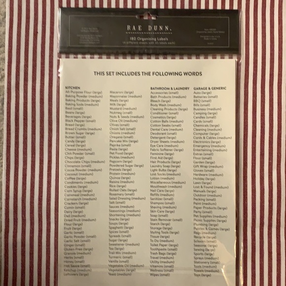 Rae Dunn labels - Picture 4 of 5